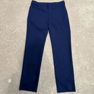 Chaps Classic Straight‎ Leg Chino Pants Women 6 Navy Blue Cotton Blend 32x29